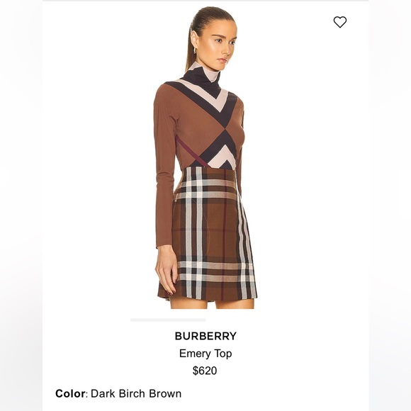 Burberry • Emery Top in Dark Brown Size Small - Picture 3 of 5
